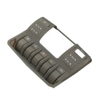 Grey silicone protective cover for car center console buttons and control panel.
