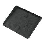 Black textured silicone car organizer tray with NFC charging area and SHARK branding.