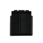 Professional black durable plastic center console organizer tray with textured anti-slip lining