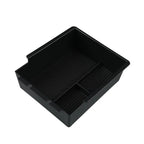 Professional black durable plastic car center console organizer tray with ribbed anti-slip base