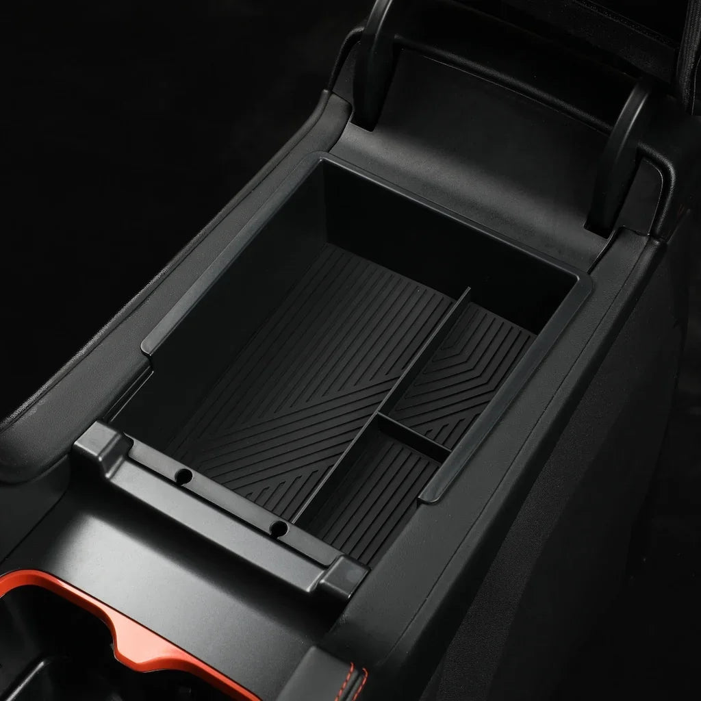 Professional black durable plastic center console organizer tray for BYD car interior