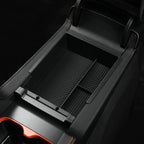 Professional black durable plastic center console organizer tray for BYD car interior
