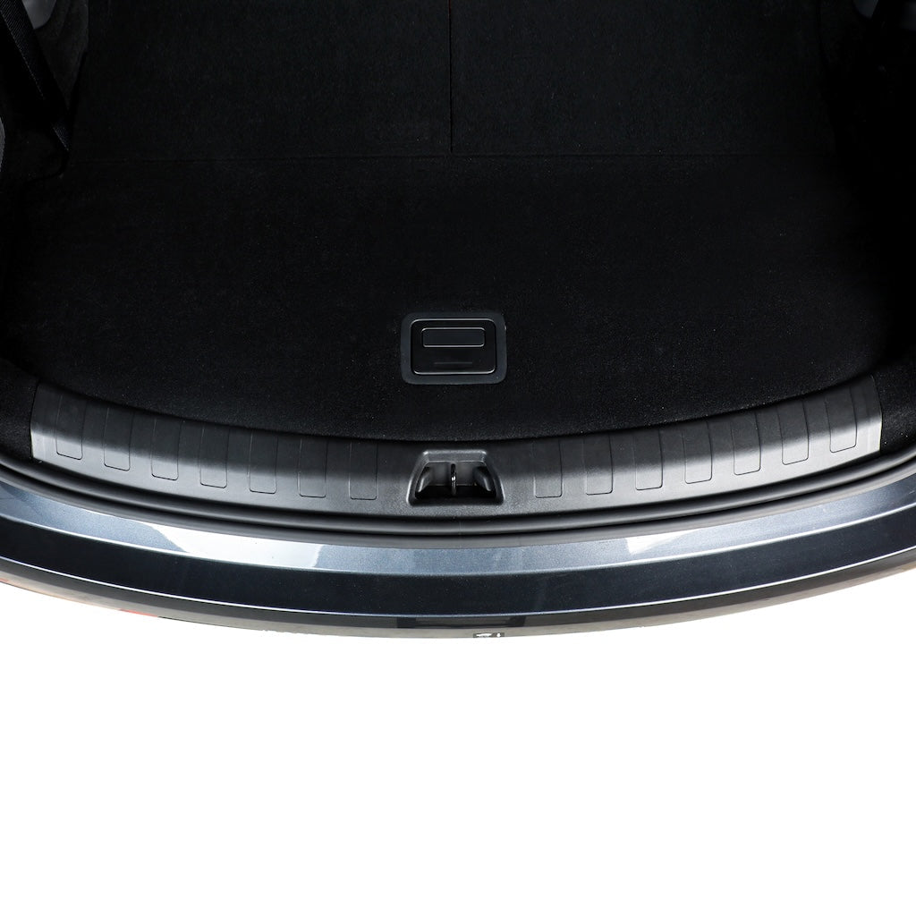 Black durable cargo liner for car trunk featuring a textured anti-slip surface.