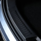 Black heavy-duty rubber trunk sill protector for car cargo area protection