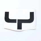 Black high-gloss protective trim piece made of durable material on a white background.