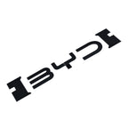 Glossy black 3D BYD emblem badge with a sleek, high-shine metallic finish.