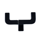 Glossy black emblem badge made of high-quality durable material for car exterior decoration.