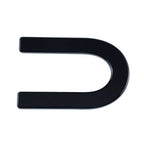 Glossy black U-shaped automotive trim accessory made of durable high-shine material.