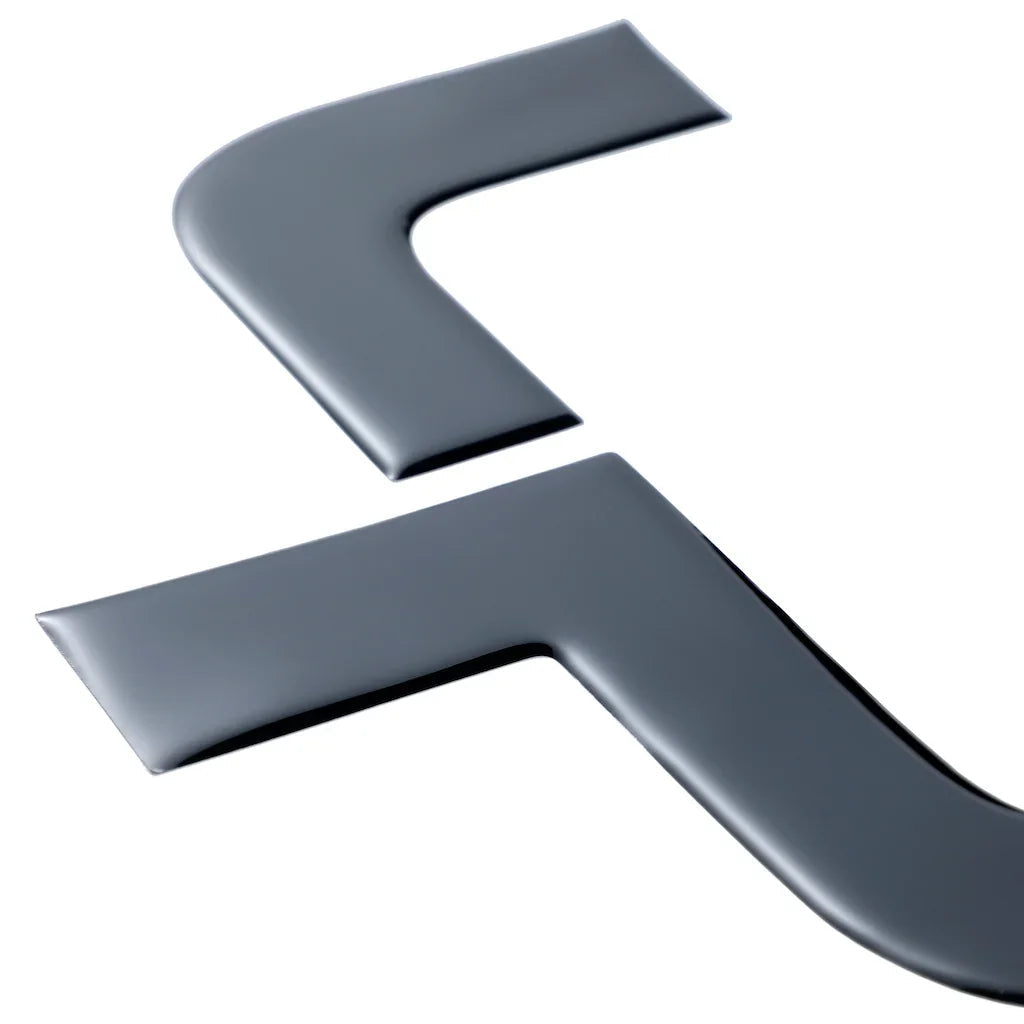 Glossy black metallic emblem with a sleek, polished finish for BYD vehicle customization.