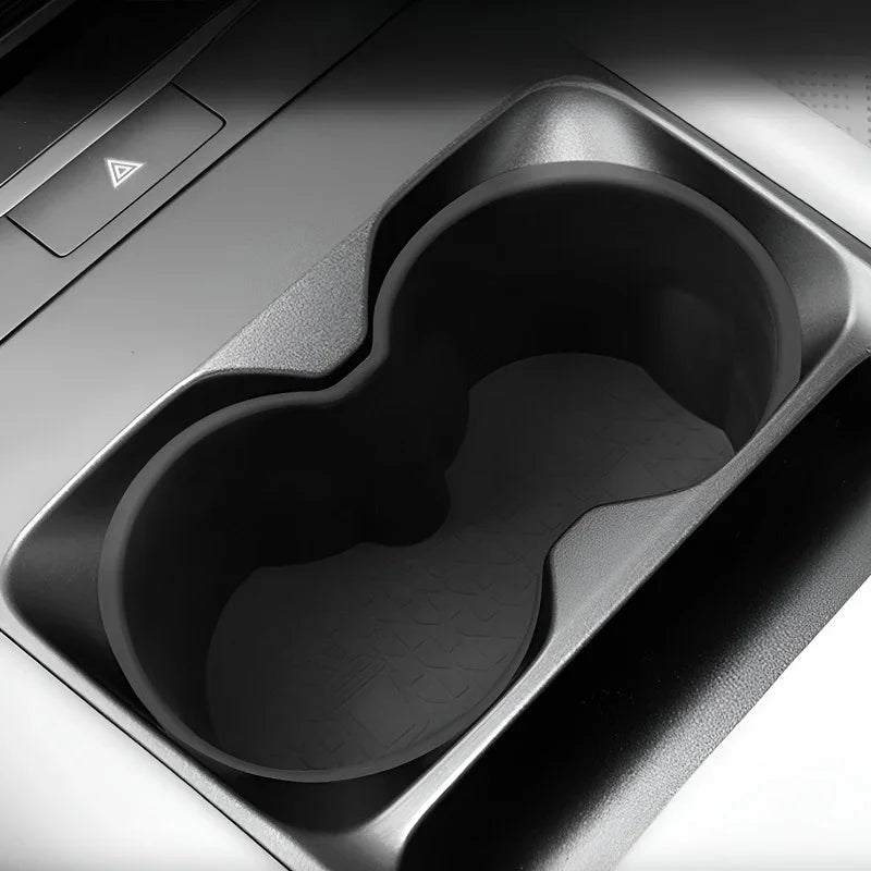 Black silicone double cup holder insert for BYD vehicle center console