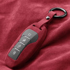 Alcantara Key Fob Cover for BYD Seal Atto 3 Dolphin | Suede Protector AUTOEVEX