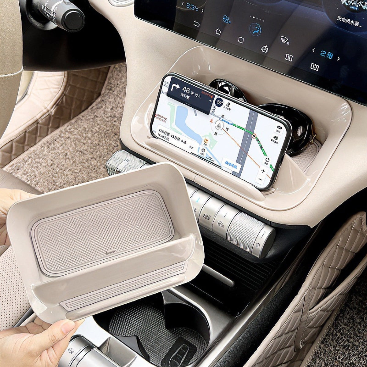 Screen Storage Box Phone Holder Tray for 2025+ BYD Dolphin AUTOEVEX
