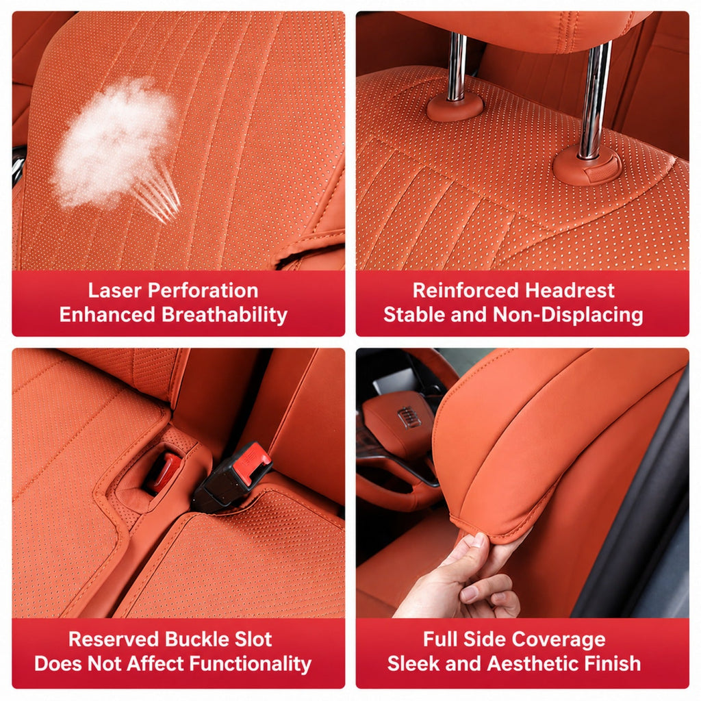 Breathable Leather Seat Cover Protector for BYD Sealion 8 / ATTO 8 AUTOEVEX