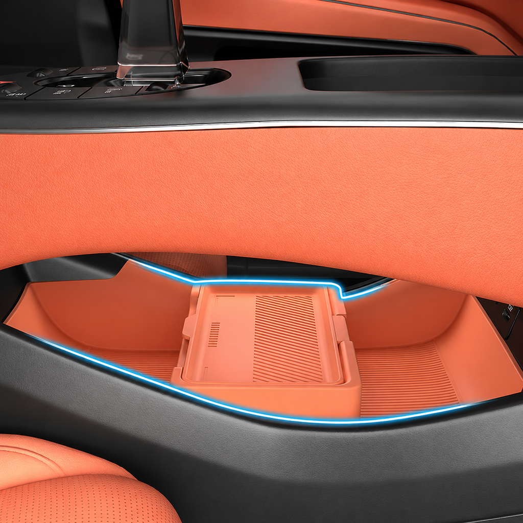 Center Console Storage Box Silicone Organizer Tray for BYD Sealion 7 AUTOEVEX