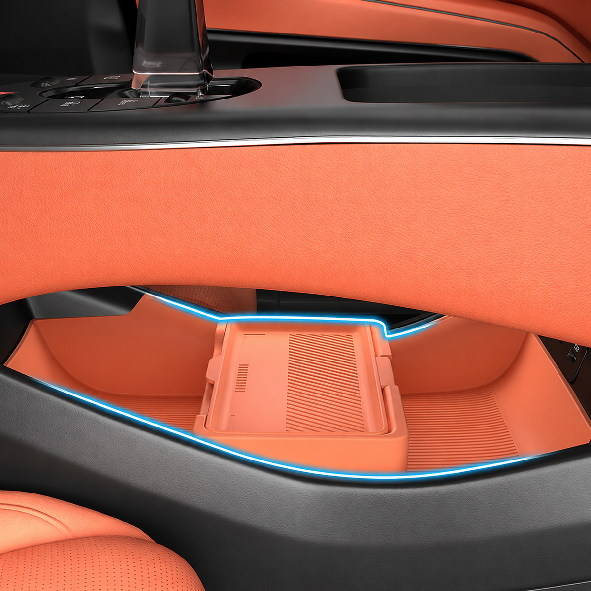 Center Console Storage Box Silicone Organizer Tray for BYD Sealion 7 AUTOEVEX
