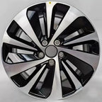 Polished chrome and black dual-tone multi-spoke alloy wheel rim for BYD vehicles.