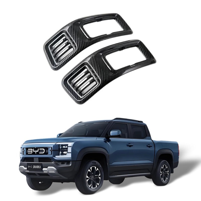 BYD Shark 6 Inner Air Vent Outlet Trim Cover Kit - Carbon Fiber Style Interior Decal