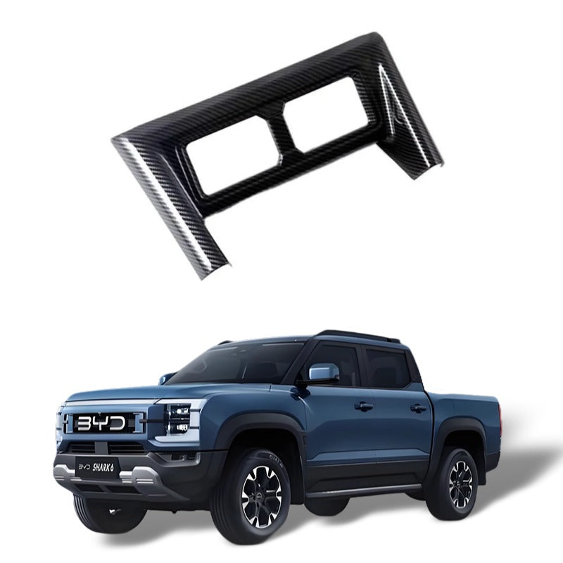 BYD Shark 6 Dashboard Center Air Vent Trim Cover - Carbon Fiber Style ABS Frame