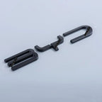 Professional matte black metallic BYD car emblem accessories on a white background