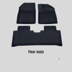 Premium black fabric car floor mats set for custom vehicle protection.