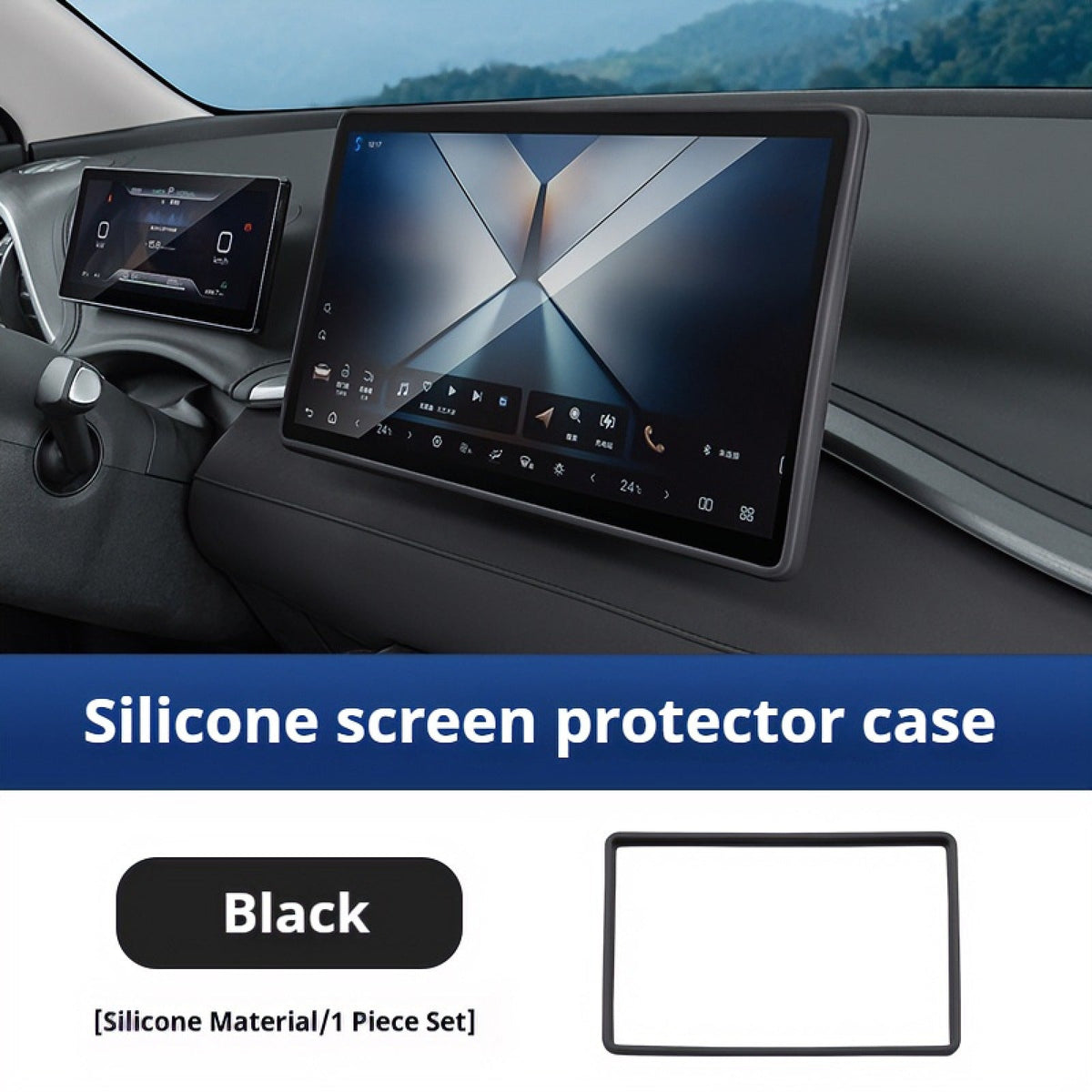Screen Edge Protector for BYD Atto 3|Silicone Display Frame Cover Wrap AUTOEVEX