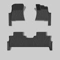 Black heavy-duty TPE custom-fit car floor mats set for BYD vehicle protection.