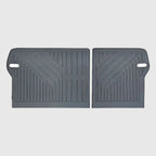 Durable black rubber car floor mats with anti-slip textured pattern for premium protection.