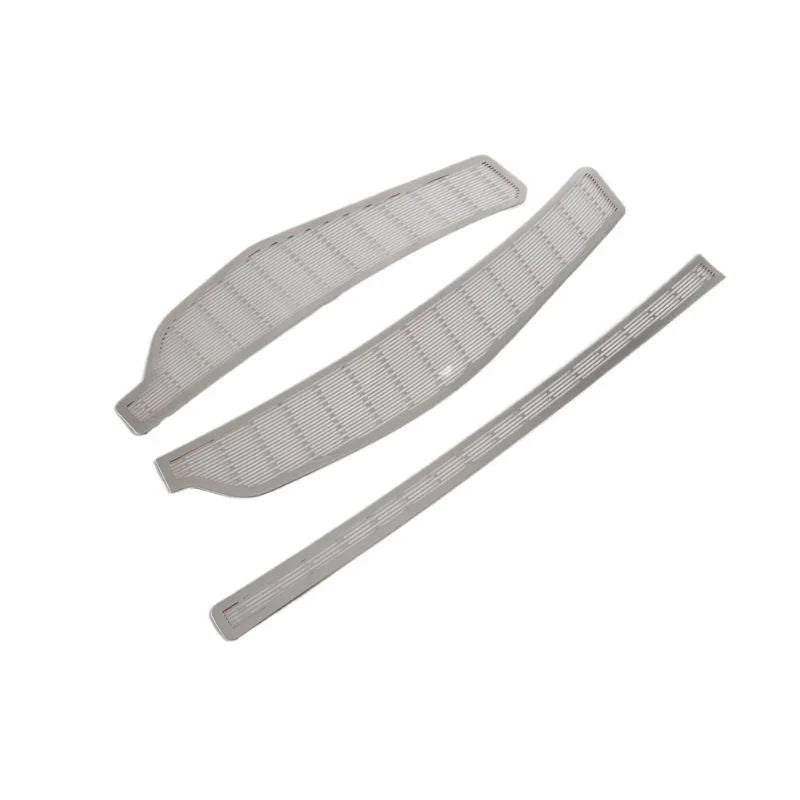 Grey textured anti-slip floor mats for BYD car interior, made of durable waterproof material.