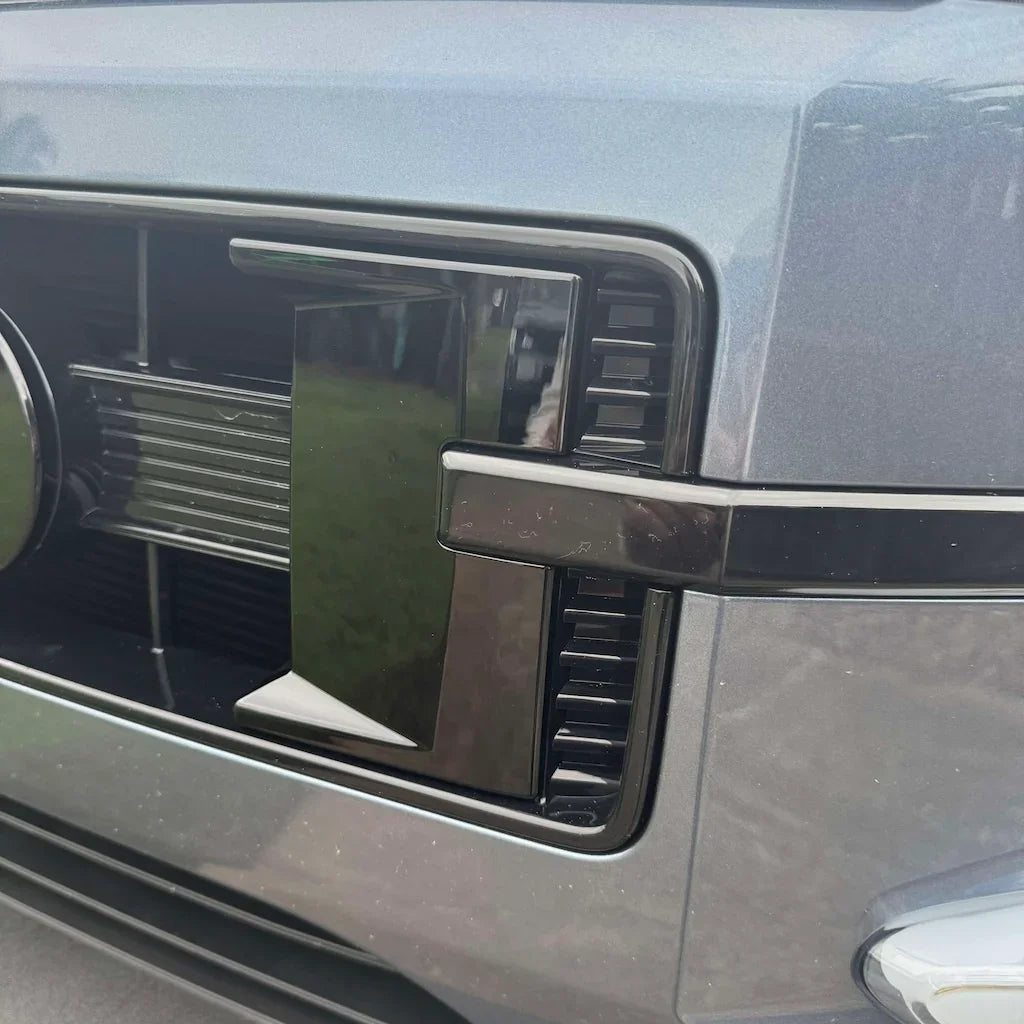 Glossy black high-quality ABS material front grille trim for BYD vehicle enhancement.