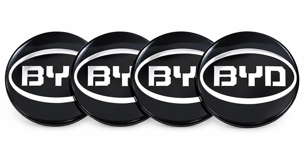4PCS BYD Black Wheel Center Hub Caps Covers for Atto 3 Yuan Plus Song Plus Seal Seagull Dolphin Sealion