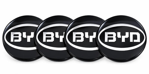 4PCS BYD Black Wheel Center Hub Caps Covers for Atto 3 Yuan Plus Song Plus Seal Seagull Dolphin Sealion