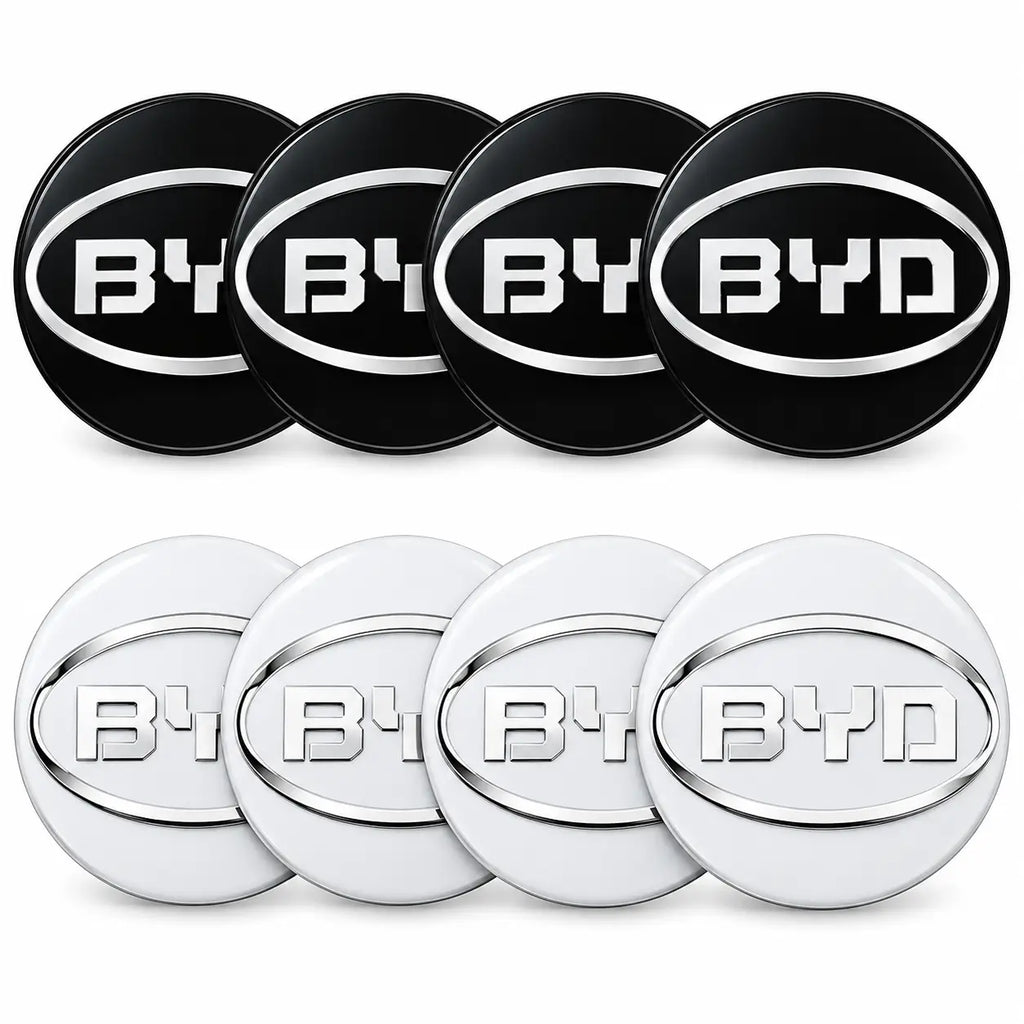 4PCS BYD Black Wheel Center Hub Caps Covers for Atto 3 Yuan Plus Song Plus Seal Seagull Dolphin Sealion