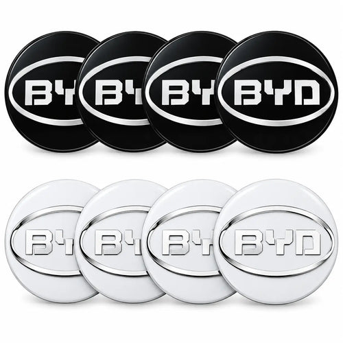 4PCS BYD Black Wheel Center Hub Caps Covers for Atto 3 Yuan Plus Song Plus Seal Seagull Dolphin Sealion