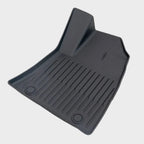 Professional black TPE waterproof car trunk mat with deep grooves and anti-slip texture.