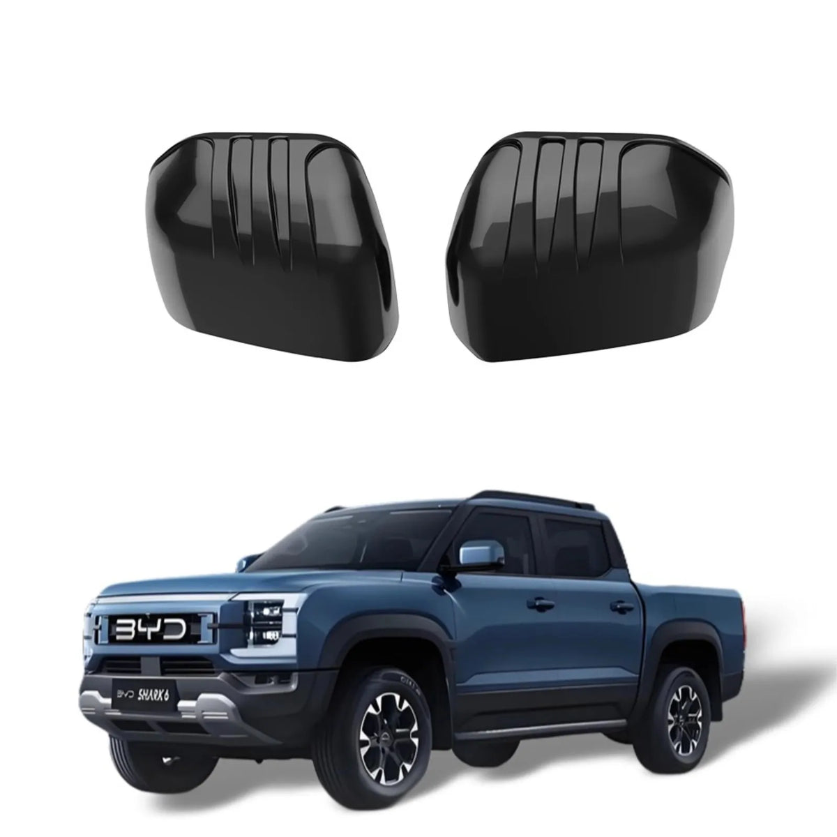 BYD Shark 6 Rearview Mirror Cover - Carbon Fiber Style Wing Mirror Caps