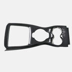 Black carbon fiber interior trim panel for BYD car console decoration.