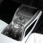 Carbon fiber pattern center console trim for BYD vehicle interior