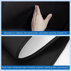 Black multi-layer composite heat insulating material with electrostatic adsorption for a secure fit.