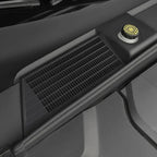 Black textured protective cowl vent cover for BYD vehicle engine compartment.