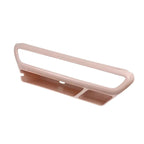 Blush pink ABS plastic car interior organizer tray with built-in handle