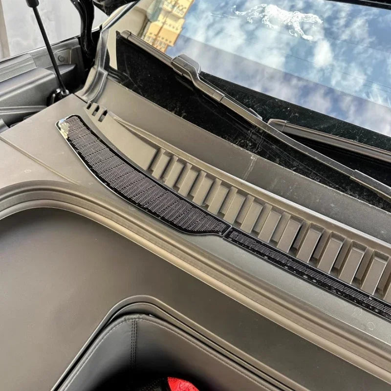Black carbon fiber texture dash trim accessory for car interior