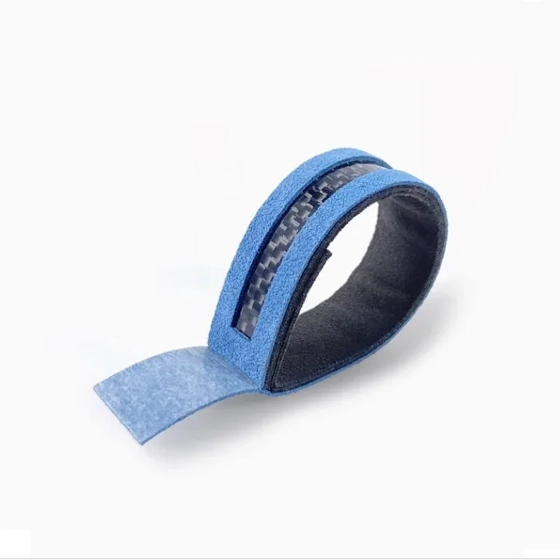 Blue carbon fiber texture protective trim strip for BYD car interior accessories.