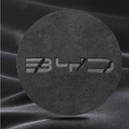 Premium black textured felt material with embossed BYD logo for car interior accessories.