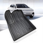 Durable black TPE waterproof car trunk mat with anti-slip textured ridges for BYD models.