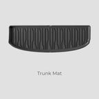 Black textured TPE trunk mat for BYD, featuring a durable anti-slip ribbed design.