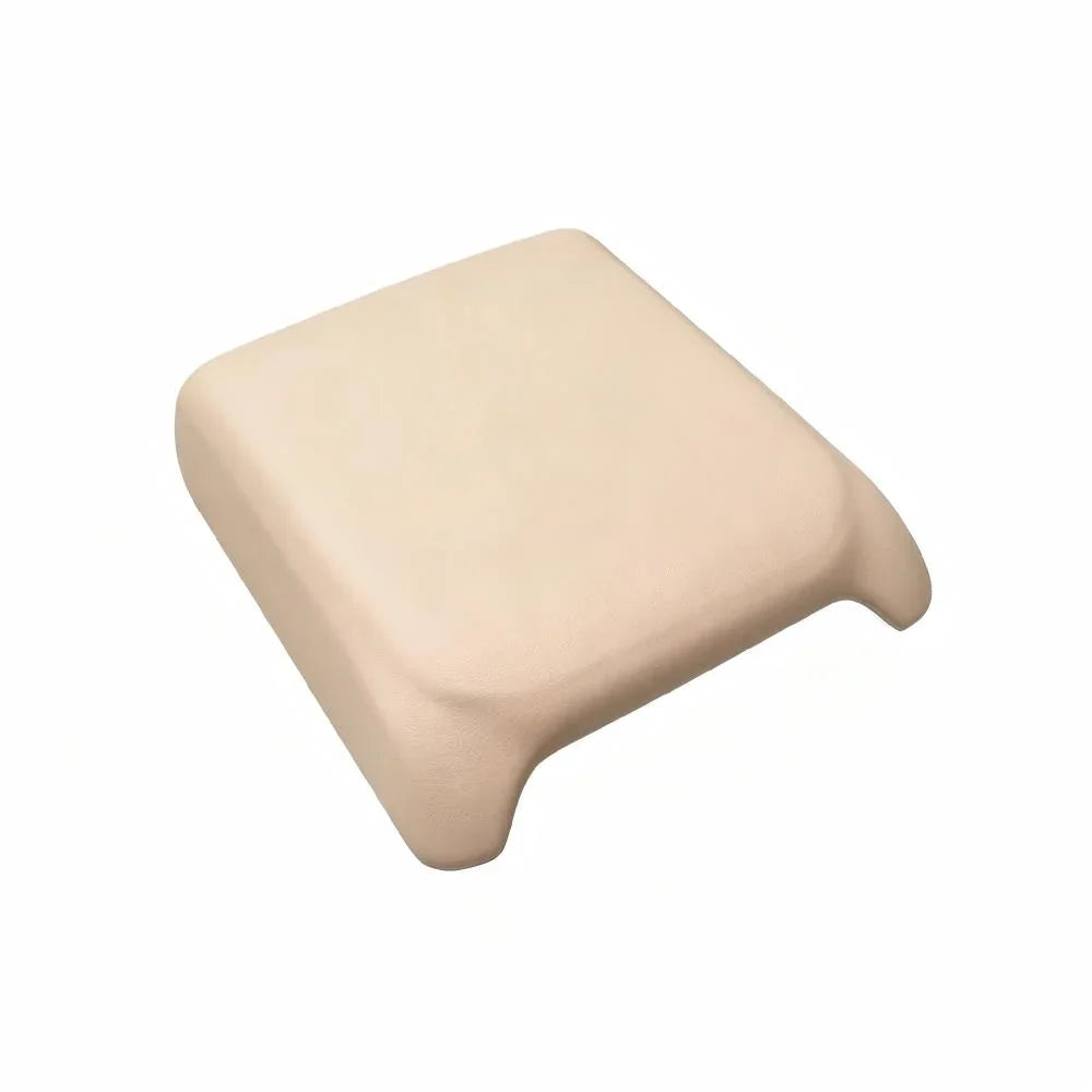 Premium beige faux leather car center console armrest cover for BYD accessories.