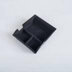 Black textured non-slip center console organizer tray for BYD car storage
