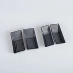 Set of four black high-density TPE car floor mats with anti-slip textured surfaces.