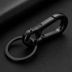 BYD Black Metal Carabiner Keychain Minimalist Product Photo
