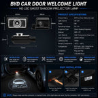 BYD car door welcome light spec sheet